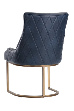   Modern European furniture - Bronze Cantilever Leather Dining Chairs (2) - www.oroa.com | Oroa.com