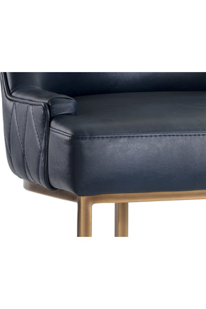   Modern European furniture - Bronze Cantilever Leather Dining Chairs (2) - www.oroa.com | Oroa.com
