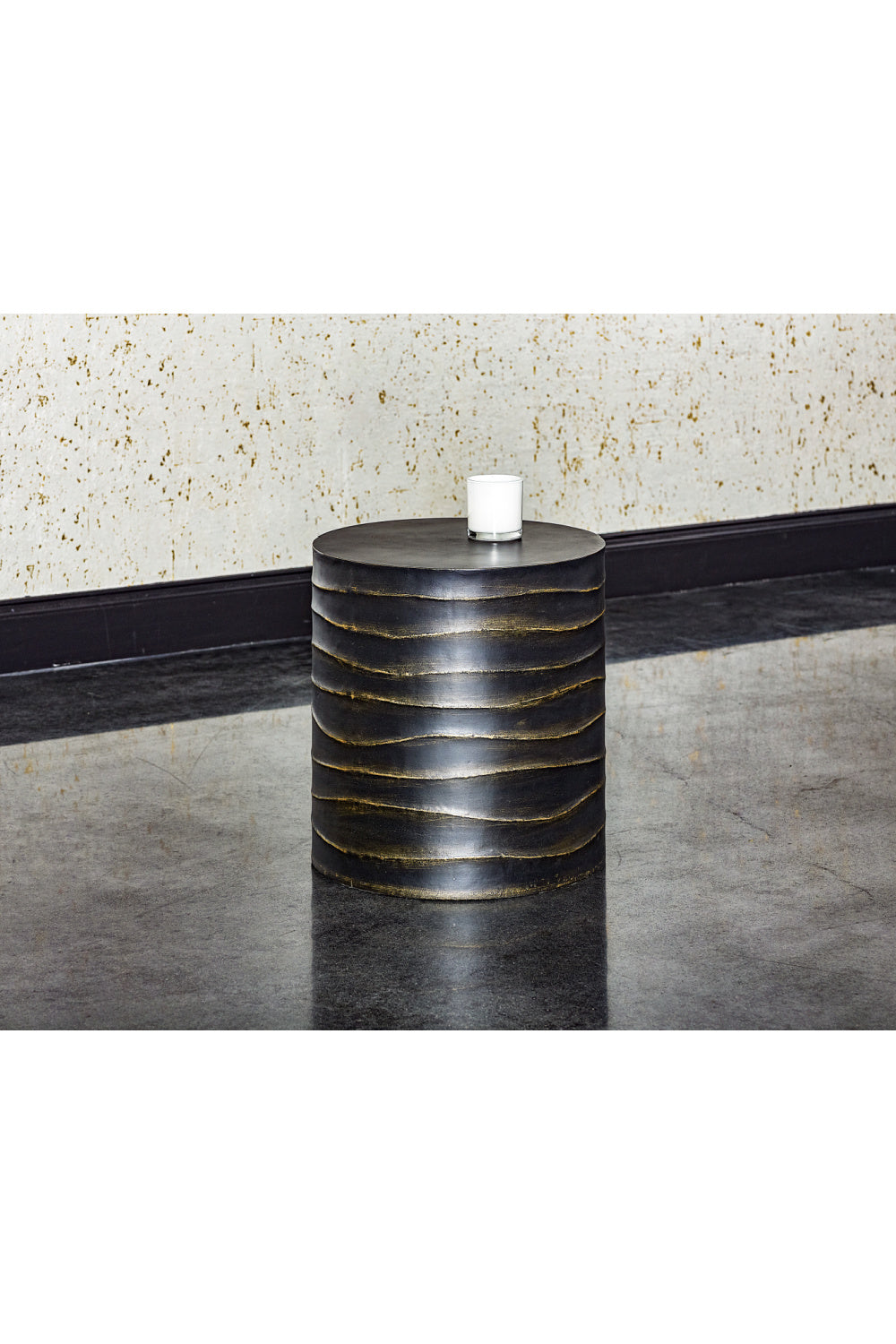Modern European furniture - Black Cylindrical End Table - www.oroa.com