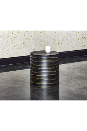 Modern European furniture - Black Cylindrical End Table - www.oroa.com