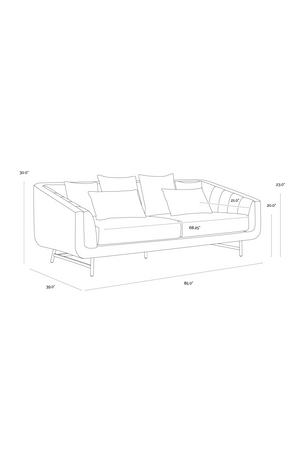 Modern European furniture - Channeled-Back 6-Cushion Sofa - www.oroa.com