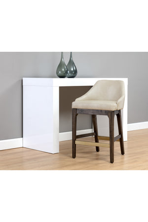 Cream Leather Look Counter Stool | Splendido Kace | Oroa.com