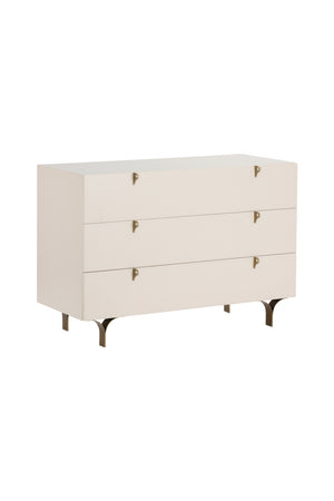   Modern European furniture - Cream Rubberwood 3-Drawer Dresser - www.oroa.com | Oroa.com