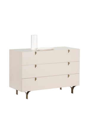   Modern European furniture - Cream Rubberwood 3-Drawer Dresser - www.oroa.com | Oroa.com