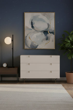   Modern European furniture - Cream Rubberwood 3-Drawer Dresser - www.oroa.com | Oroa.com