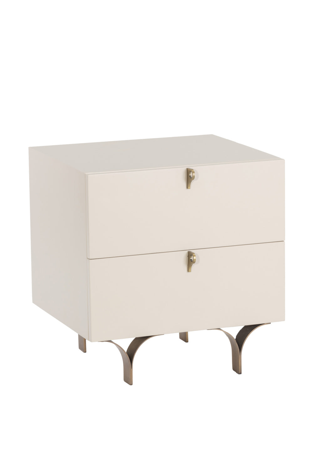 Modern European furniture - Cream Wood 2-Drawer Nightstand - www.oroa.com