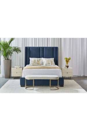 Modern European furniture - Cream Wood 2-Drawer Nightstand - www.oroa.com