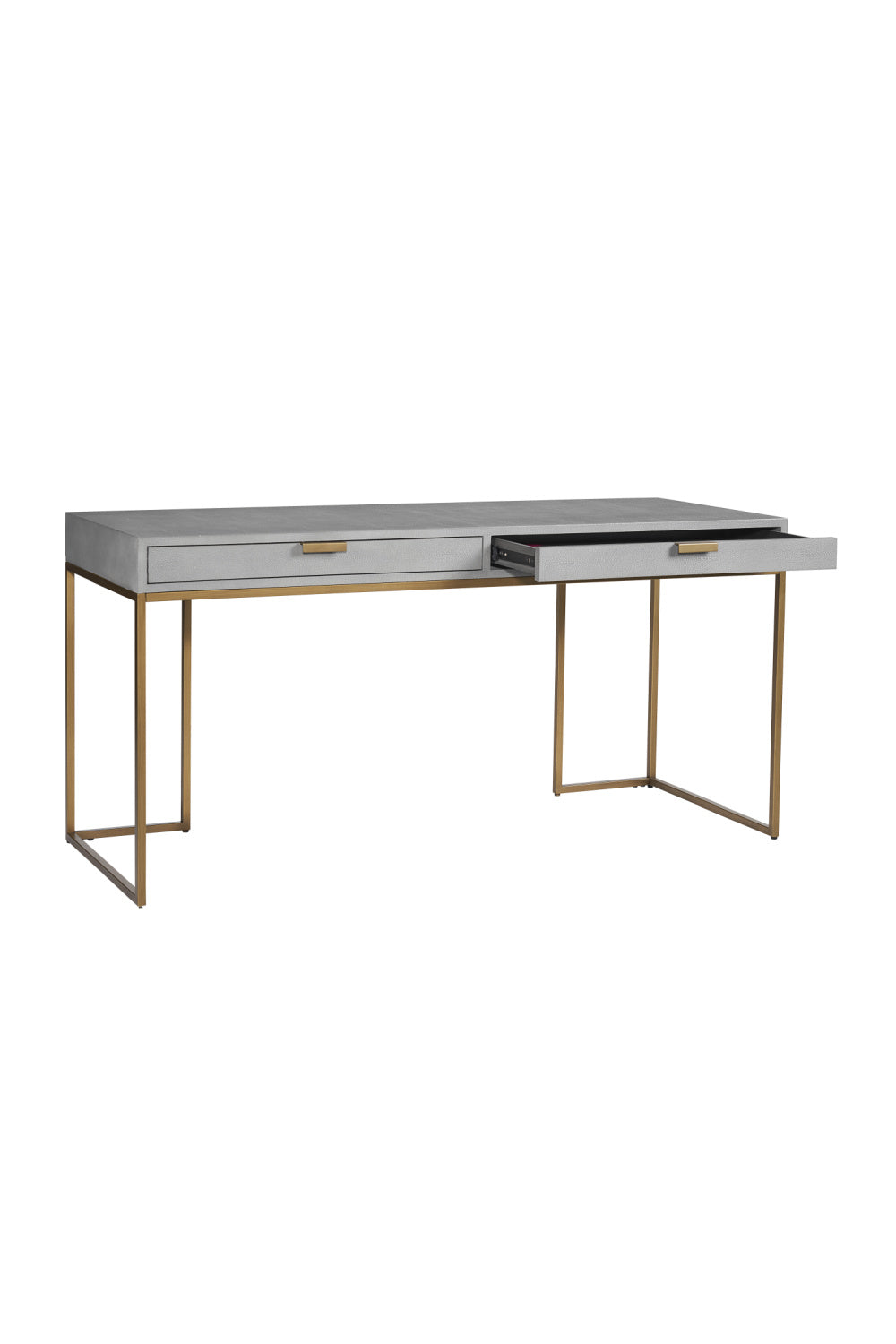 Modern European furniture - Gray Shagreen 2-Drawer Desk - www.oroa.com
