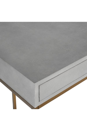 Modern European furniture - Gray Shagreen 2-Drawer Desk - www.oroa.com