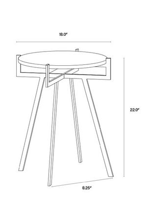   Modern European furniture - Antique Brass Marble End Table - www.oroa.com | Oroa.com