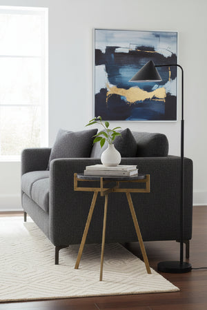   Modern European furniture - Antique Brass Marble End Table - www.oroa.com | Oroa.com