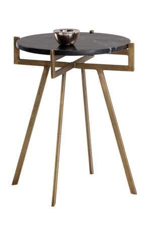  Modern European furniture - Antique Brass Marble End Table - www.oroa.com | Oroa.com