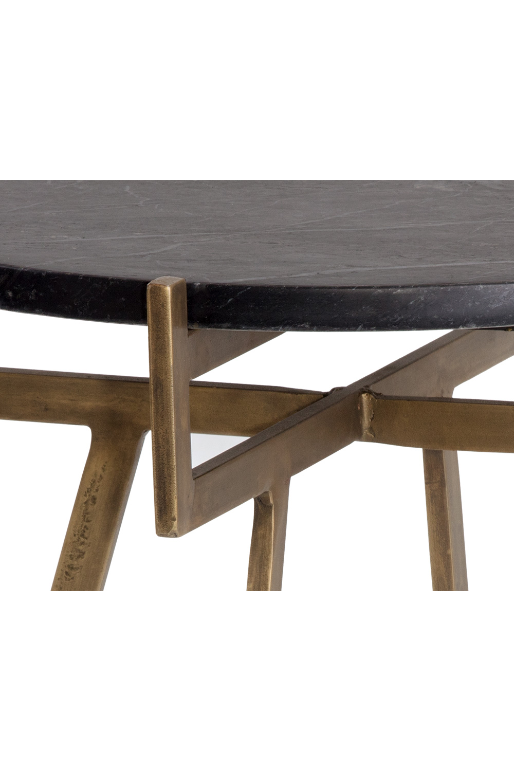   Modern European furniture - Antique Brass Marble End Table - www.oroa.com | Oroa.com