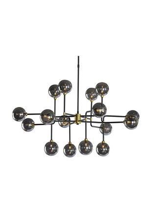 Modern European furniture - Gray Glass Spheres Chandelier L - www.oroa.com