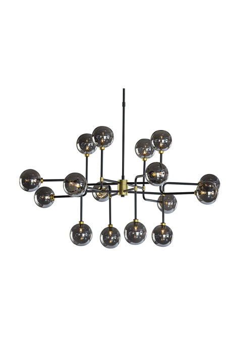 Modern European furniture - Gray Glass Spheres Chandelier L - www.oroa.com