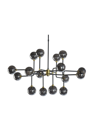 Modern European furniture - Gray Glass Spheres Chandelier L - www.oroa.com