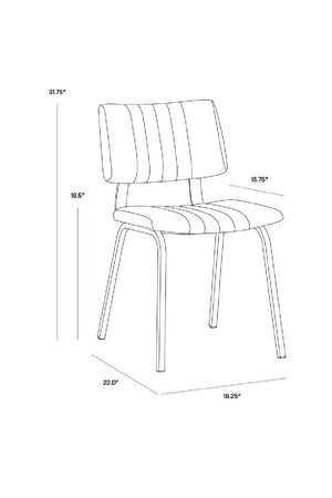 Modern European furniture - Leather Look Industrial Dining Chairs (2) - www.oroa.com