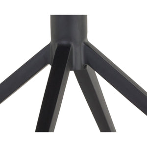 Modern European furniture - Black Leather Swivel Dining Chair - www.oroa.com