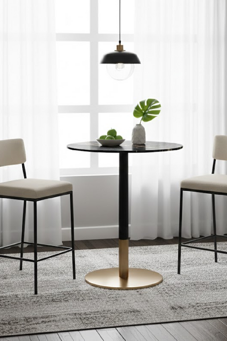 Modern European furniture - Black Marble Bar Table - www.oroa.com