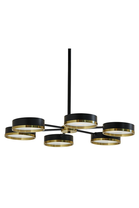 Modern European furniture - Black Round 6-Light Chandelier - www.oroa.com