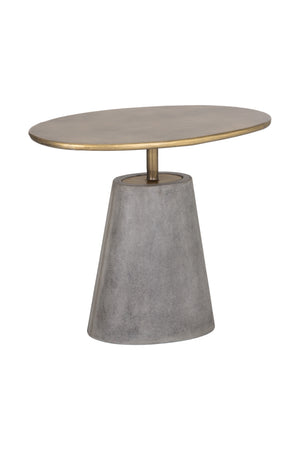 Modern European furniture - Oval Brass Indoor/Outdoor Side Table - www.oroa.com