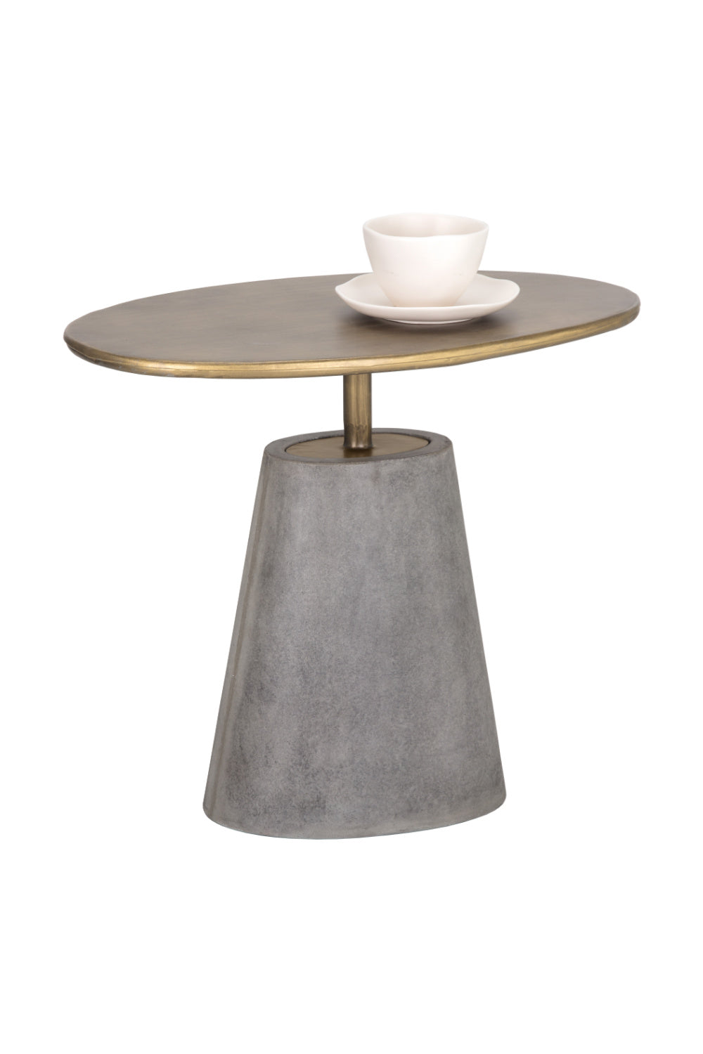 Modern European furniture - Oval Brass Indoor/Outdoor Side Table - www.oroa.com