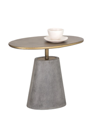 Modern European furniture - Oval Brass Indoor/Outdoor Side Table - www.oroa.com
