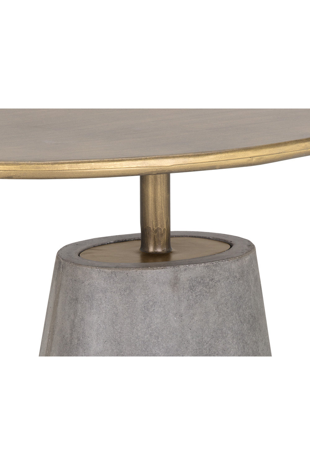 Modern European furniture - Oval Brass Indoor/Outdoor Side Table - www.oroa.com
