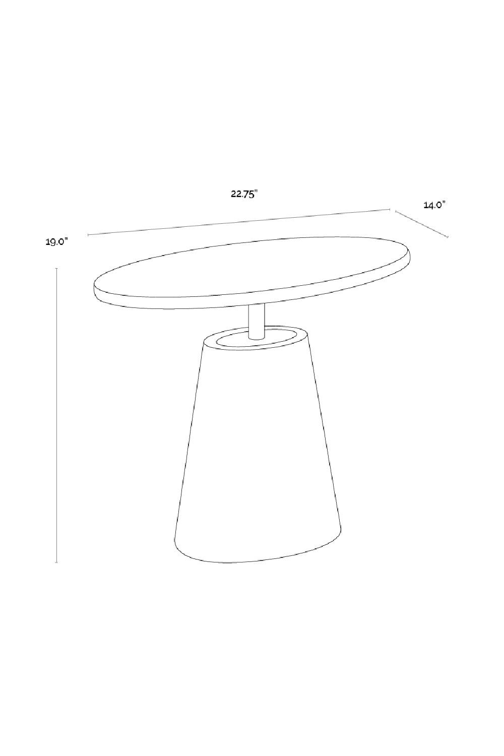 Modern European furniture - Oval Brass Indoor/Outdoor Side Table - www.oroa.com