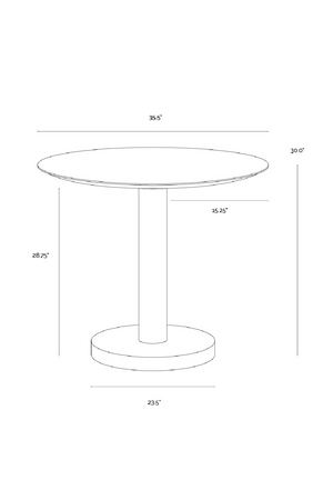   Modern European furniture Round Gray Marble Bistro Table - www.oroa.com | Oroa.com