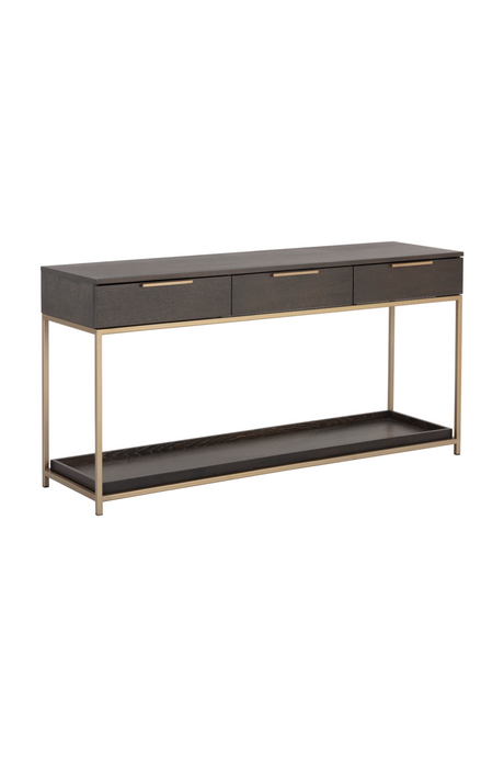   Modern European furniture - Gray Oak 3-Drawer Console Table - www.oroa.com | Oroa.com