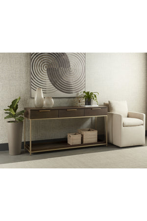   Modern European furniture - Gray Oak 3-Drawer Console Table - www.oroa.com | Oroa.com