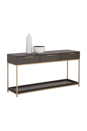   Modern European furniture - Gray Oak 3-Drawer Console Table - www.oroa.com | Oroa.com