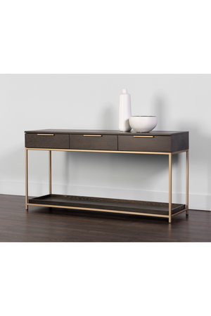   Modern European furniture - Gray Oak 3-Drawer Console Table - www.oroa.com | Oroa.com
