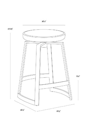   Modern European furniture - Gold-Base Swivel Counter Stool - www.oroa.com | Oroa.com