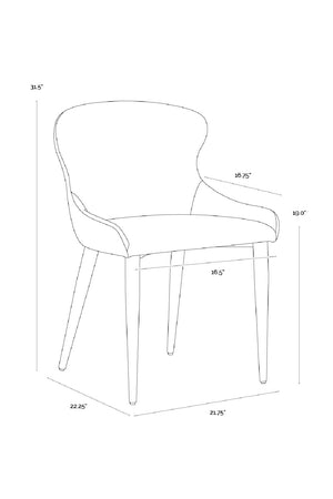   Modern European furniture - Leather Look Modern Dining Chairs (2) - www.oroa.com | Oroa.com