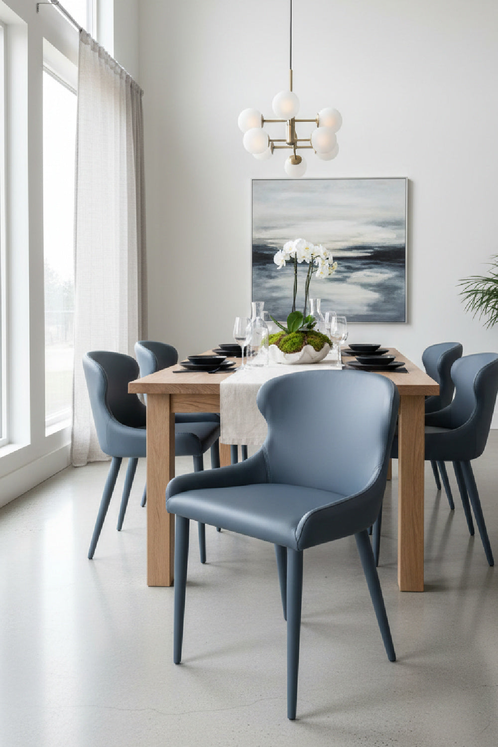   Modern European furniture - Leather Look Modern Dining Chairs (2) - www.oroa.com | Oroa.com