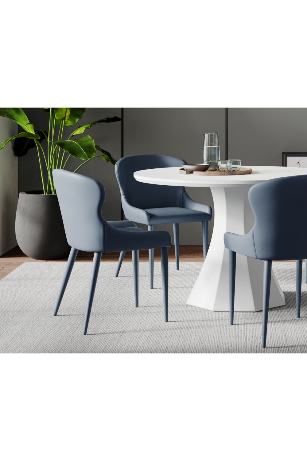   Modern European furniture - Leather Look Modern Dining Chairs (2) - www.oroa.com | Oroa.com