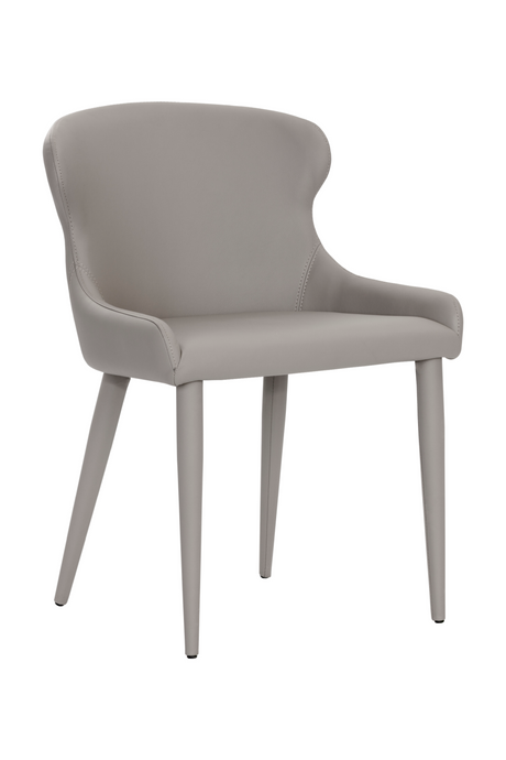 Modern European furniture - Taupe Leather Dining Chairs (2) - www.oroa.com