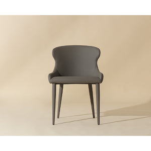   Modern European furniture - Taupe Leather Dining Chairs (2) - www.oroa.com | Oroa.com