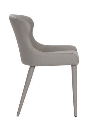   Modern European furniture - Taupe Leather Dining Chairs (2) - www.oroa.com | Oroa.com