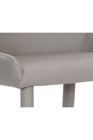   Modern European furniture - Taupe Leather Dining Chairs (2) - www.oroa.com | Oroa.com