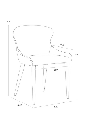   Modern European furniture - Taupe Leather Dining Chairs (2) - www.oroa.com | Oroa.com