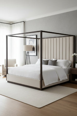 Modern European furniture - Bronze Framed Canopy King Bed - www.oroa.com