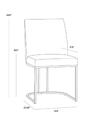   Modern European furniture - Cream Cantilevered Dining Chairs (2) - www.oroa.com | Oroa.com