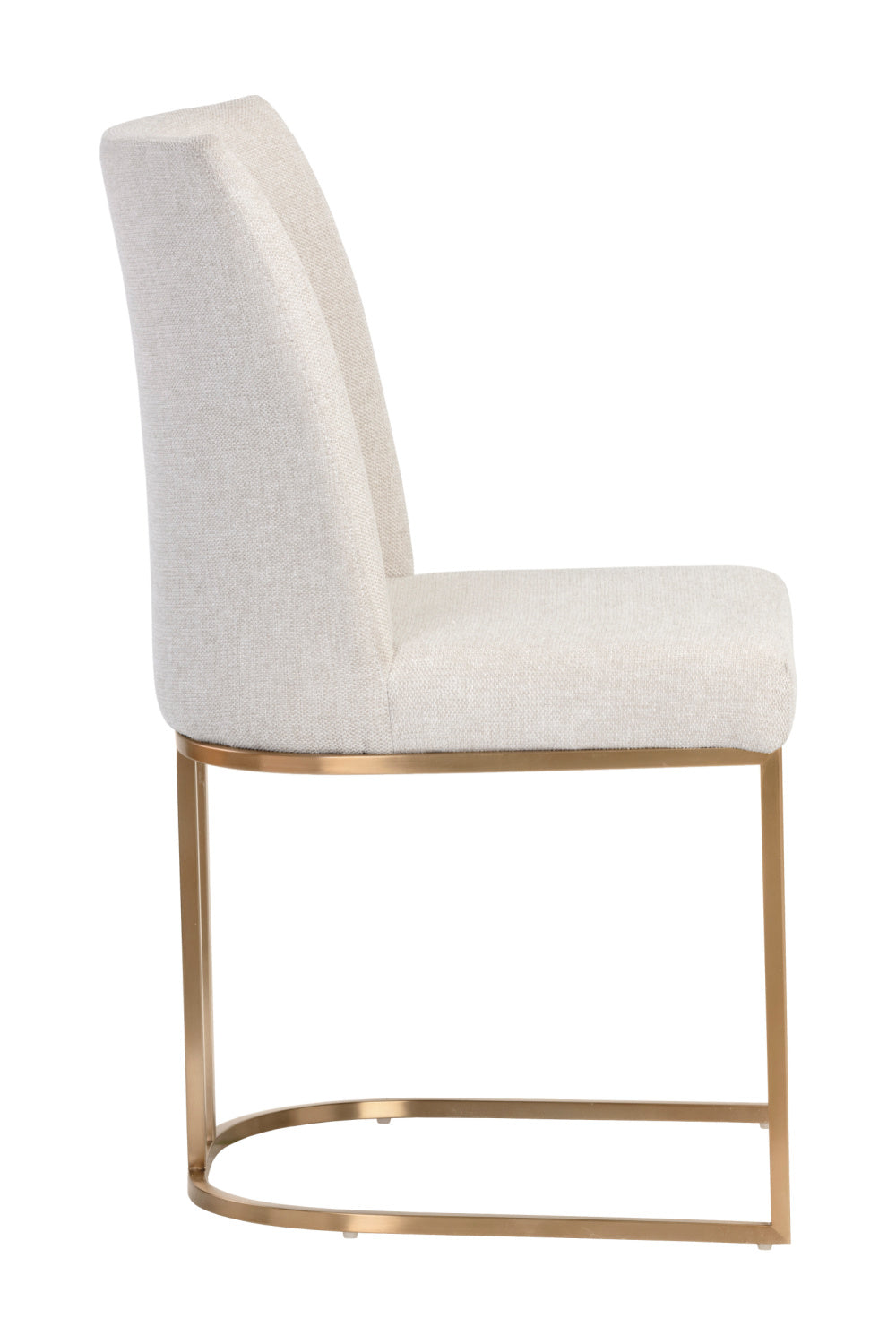   Modern European furniture - Cream Cantilevered Dining Chairs (2) - www.oroa.com | Oroa.com