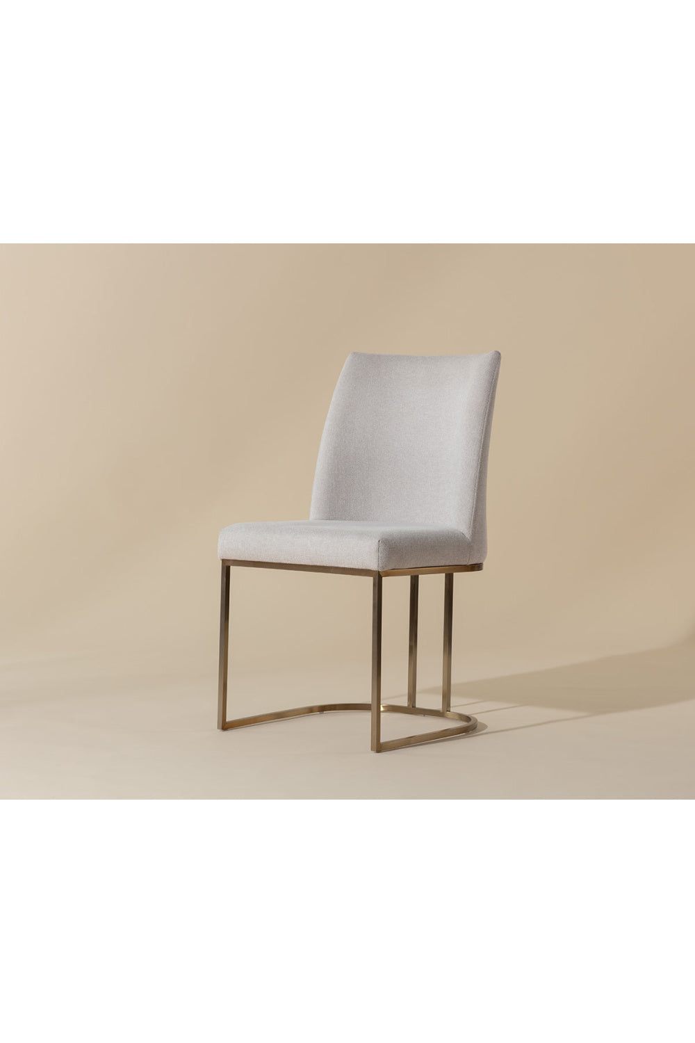   Modern European furniture - Cream Cantilevered Dining Chairs (2) - www.oroa.com | Oroa.com