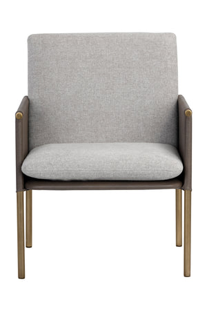 Modern European furniture - Leather Arm Gray Lounge Chair - www.oroa.com