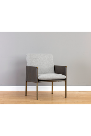 Modern European furniture - Leather Arm Gray Lounge Chair - www.oroa.com