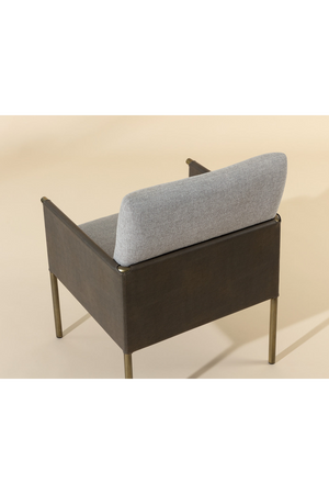 Modern European furniture - Leather Arm Gray Lounge Chair - www.oroa.com